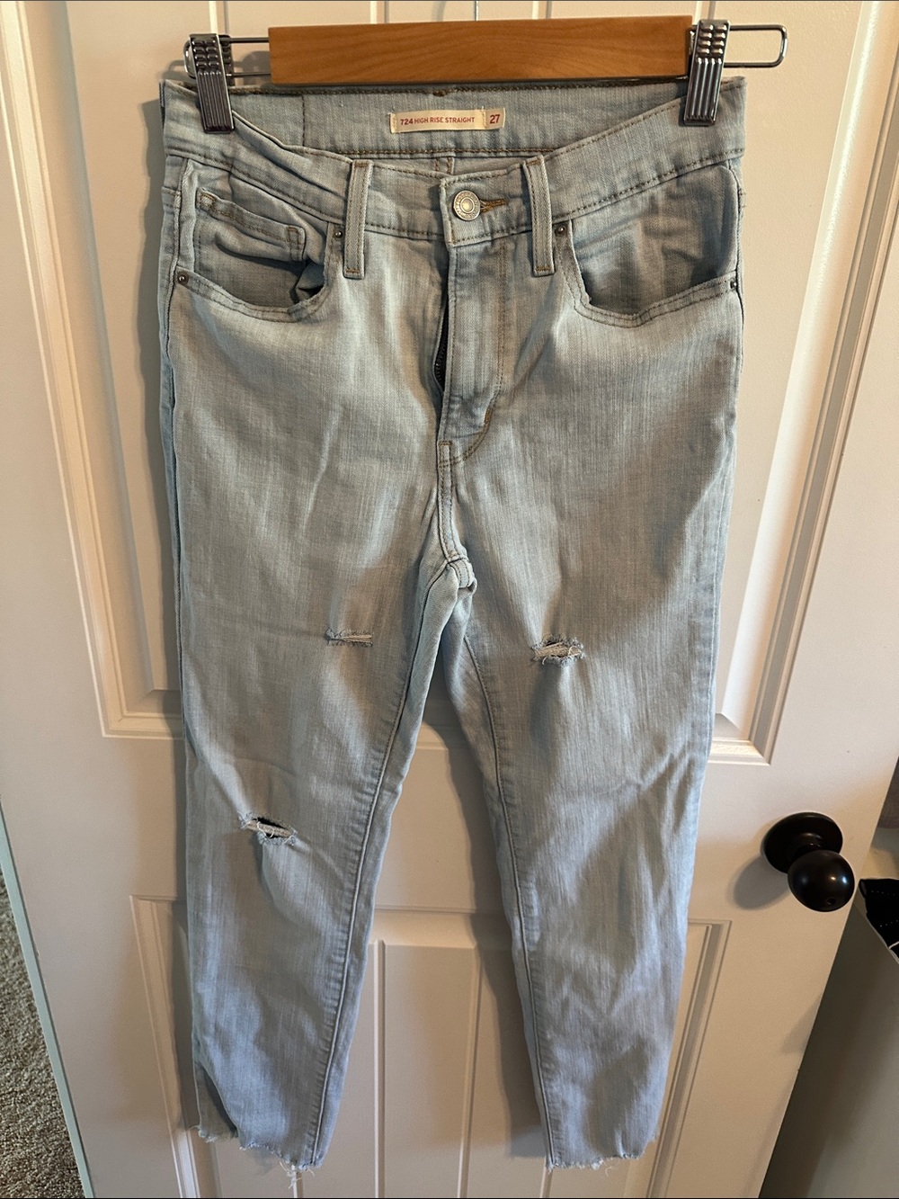 Levi’s high rise straight stretch sz 27